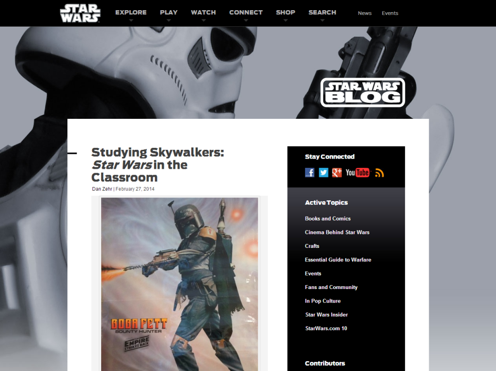 My Star Wars.com Blog on Teaching Stormtrooper