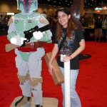 Caitlin with Lego Boba Fett