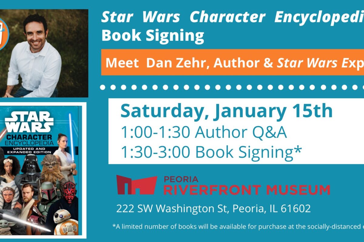 Join Coffee With Kenobi’s Dan Zehr for a ‘Star Wars Character Encyclopedia’ Book Signing at Peoria Riverfront Museum