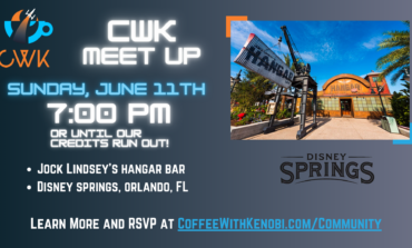 REMINDER: Coffee With Kenobi Meet-Up Sunday, June 11th At Jock Lindsey's In Disney Springs
