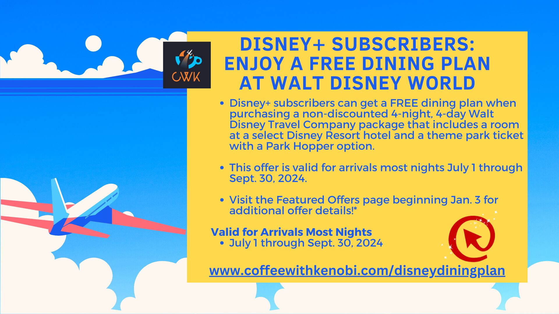 Disney+ Subscribers Receive a Free Dining Plan at WDW!